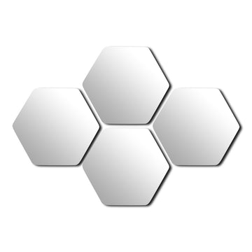 Set 4 Oglinzi Hexagonale Autoadezive 17.5x20 cm