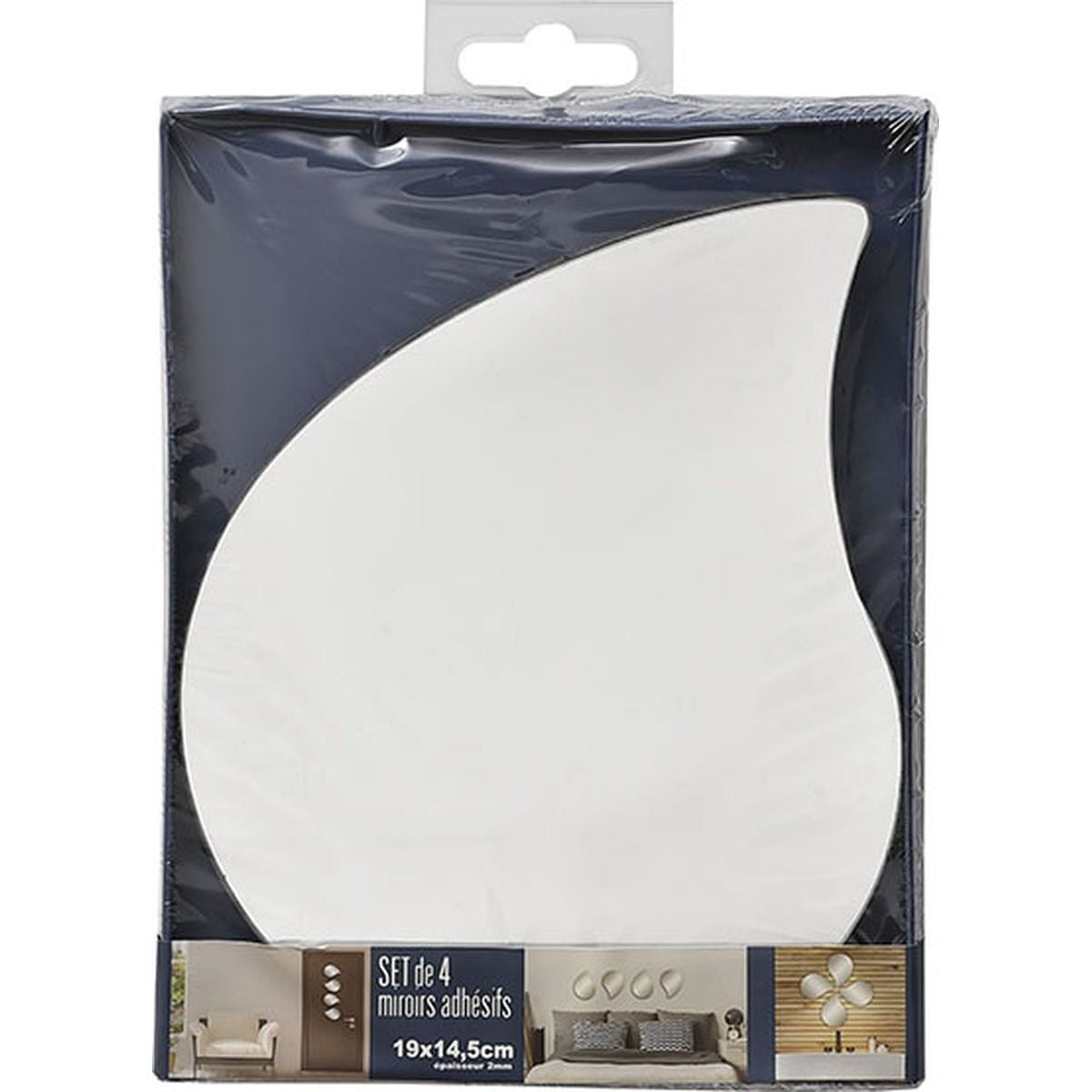 Set 4 Oglinzi Picătură De Apă Autoadezive 19x14.5 cm