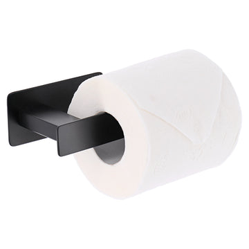 Suport Hârtie Igienică Din Inox Cu Adeziv 3M – Negru Mat