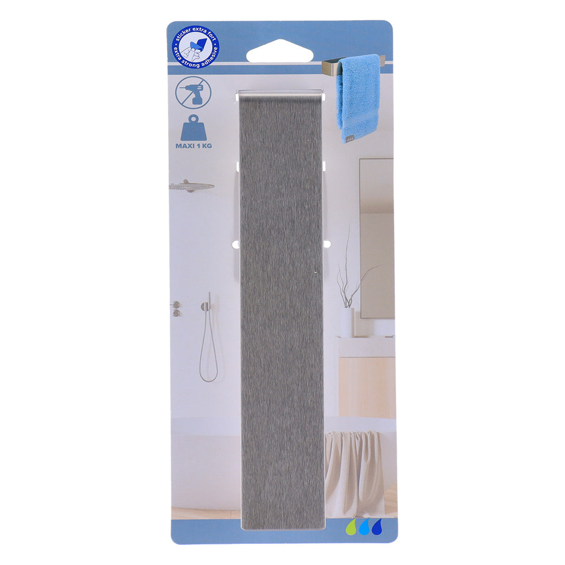 Suport Prosoape De Oaspeți Din Inox Cu Adeziv 3M – Crom