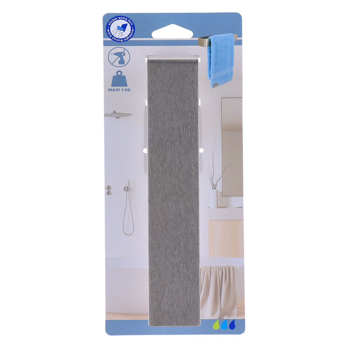 Suport Prosoape De Oaspeți Din Inox Cu Adeziv 3M – Crom