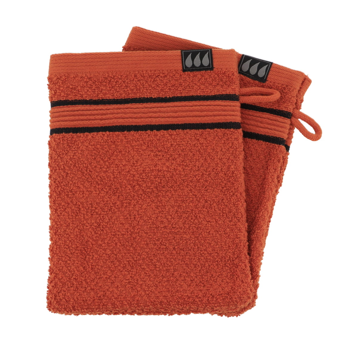 Set 2 mănuși de baie 100% bumbac 15×21 cm – Sienna/Negru