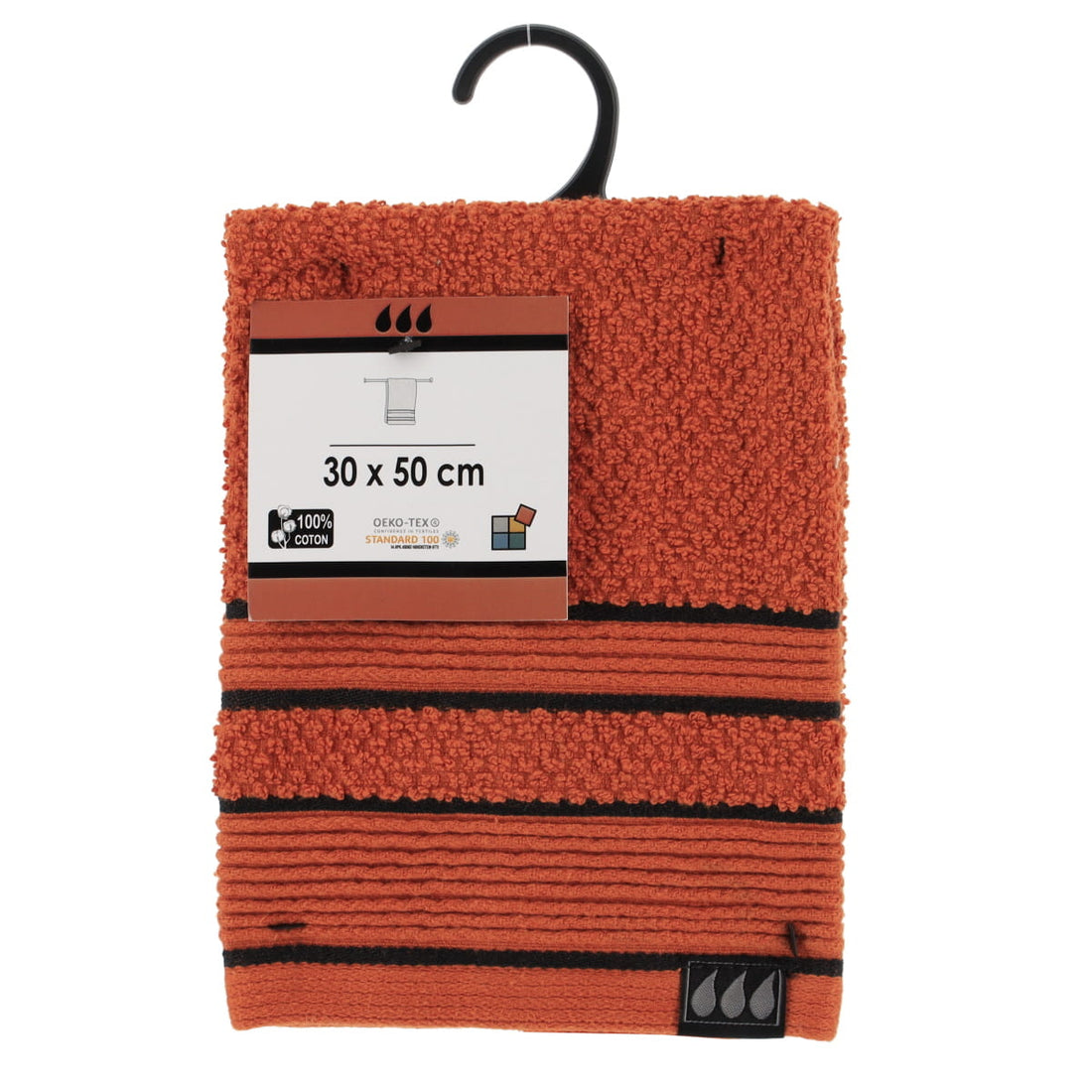 Prosop invitat 100% bumbac 30×50 cm – Sienna/Negru