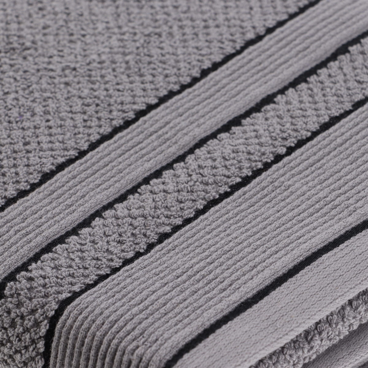 Prosop de maini 30×50 cm din bumbac 100% – Gri/Negru