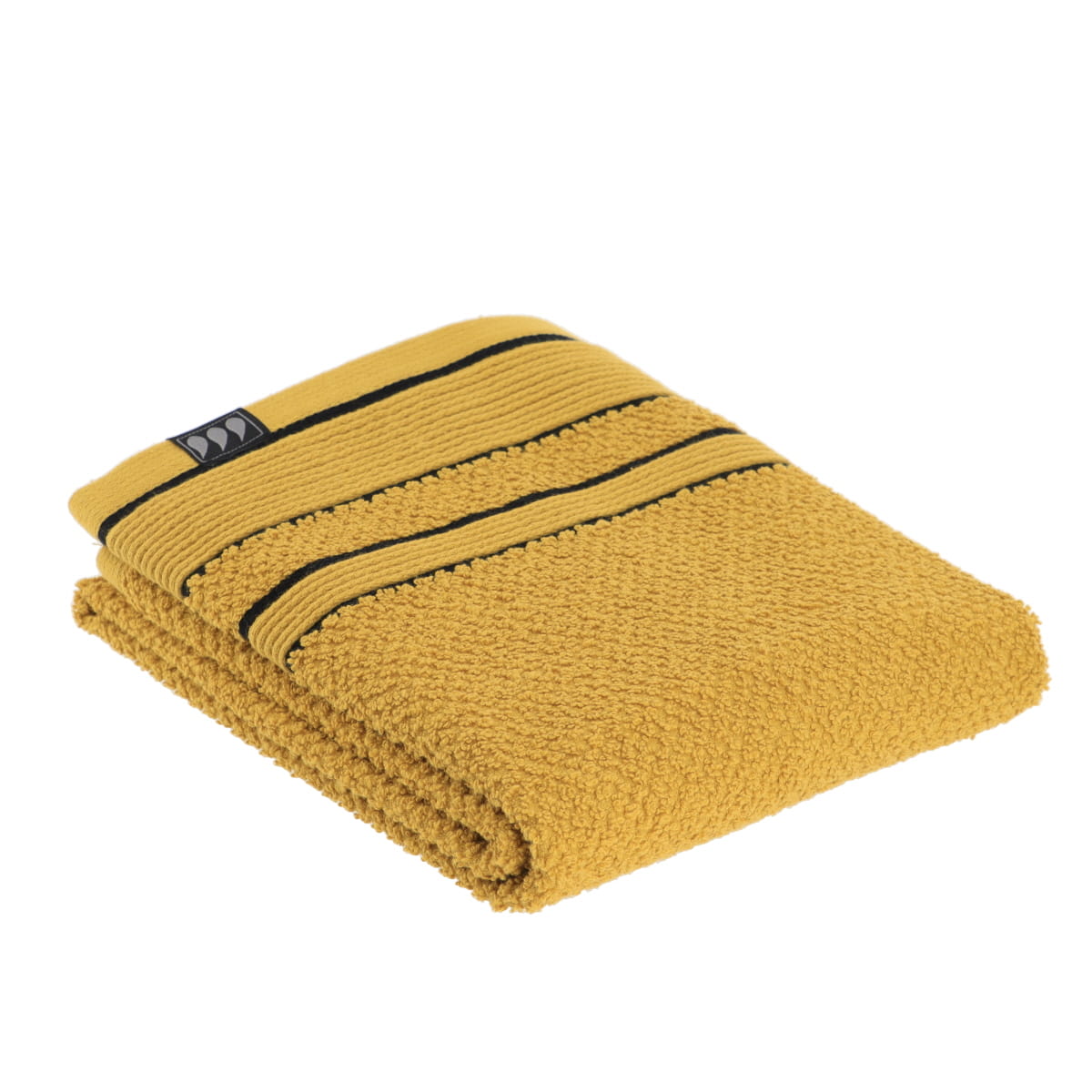 Prosop de mâini din bumbac 100 % dimensiune 50×90 cm – Ocru/Negru