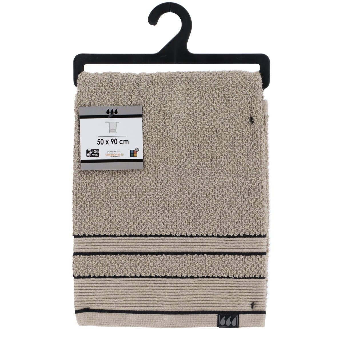 Prosop de mâini din bumbac 100 % dimensiune 50×90 cm – Twine/Negru