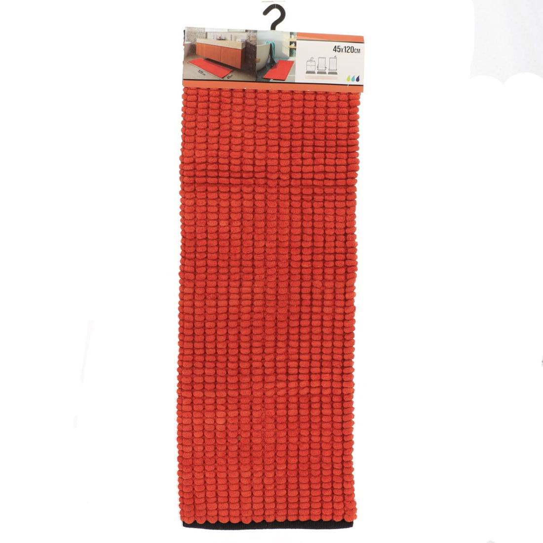 Covoraș Bicolor Bumbac 45x120 CM - Sienna/Negru