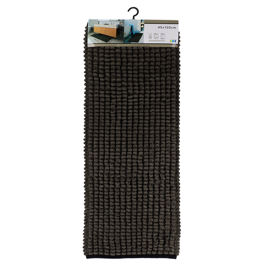 Covoraș Bicolor Bumbac 45x120 CM - Khaki/Negru