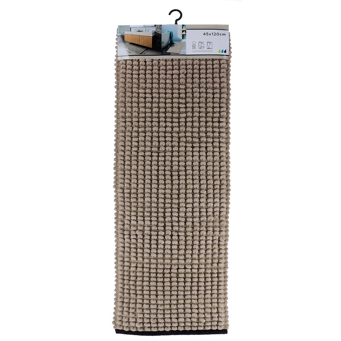 Covoraș Bicolor Bumbac 45x120 CM - Twine Color/Negru