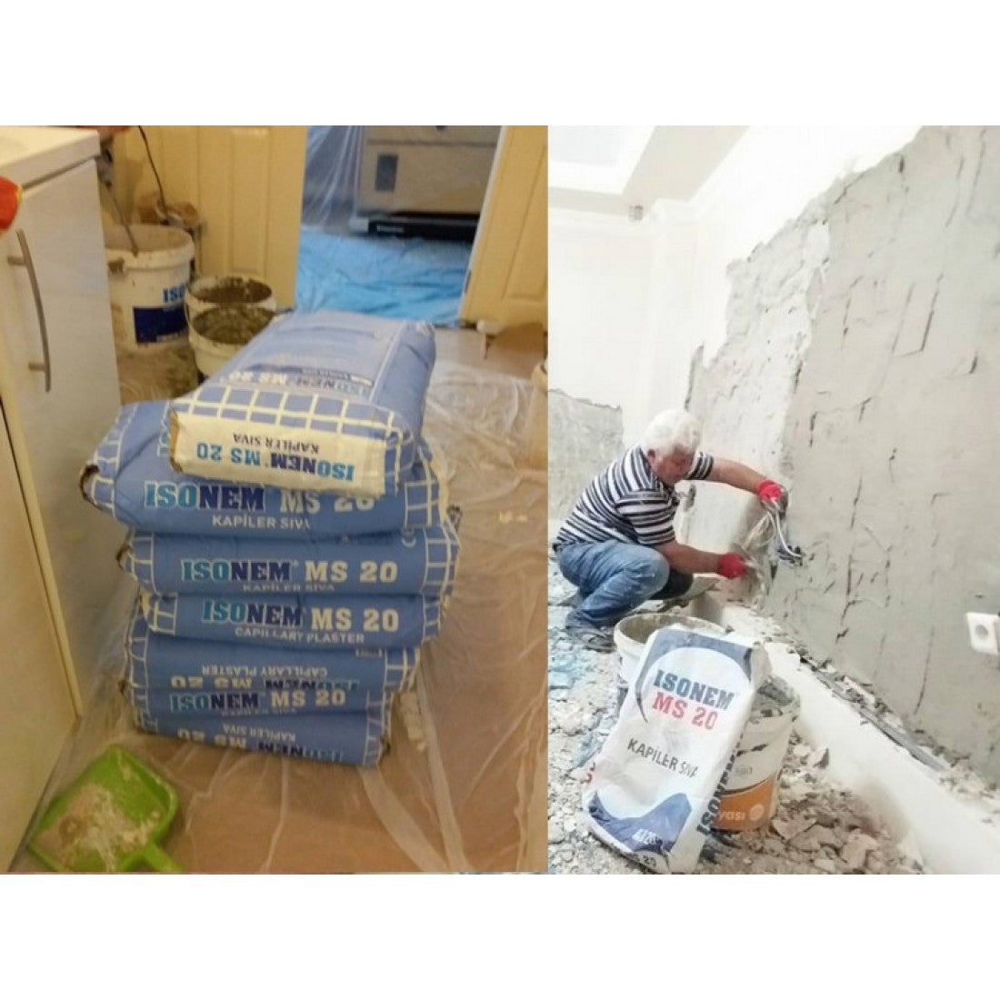 Tencuială Specială Pentru Pereți Umezi și Degradați 20 kg – MS 20