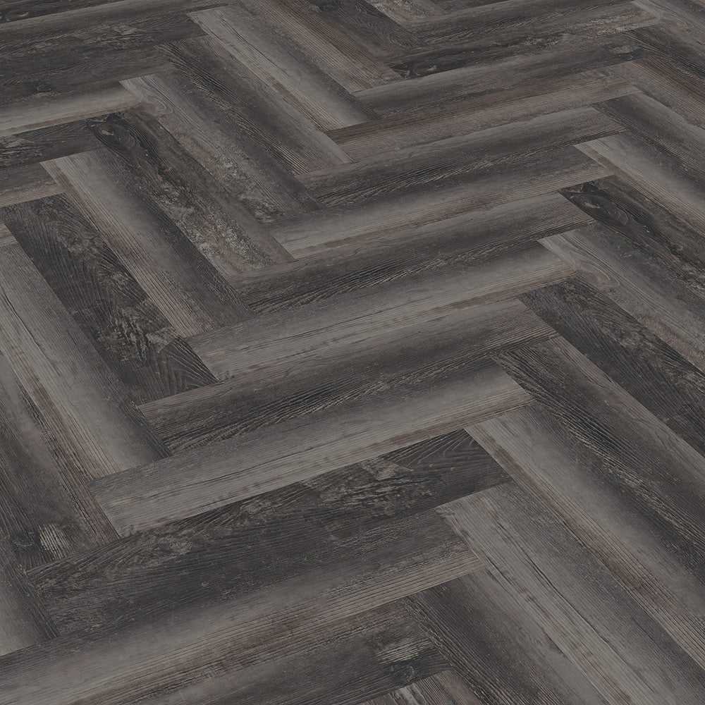 Parchet LVT Texturat Herringbone 3 mm Smoked Pine Black - W55 - Parchet - Softambient