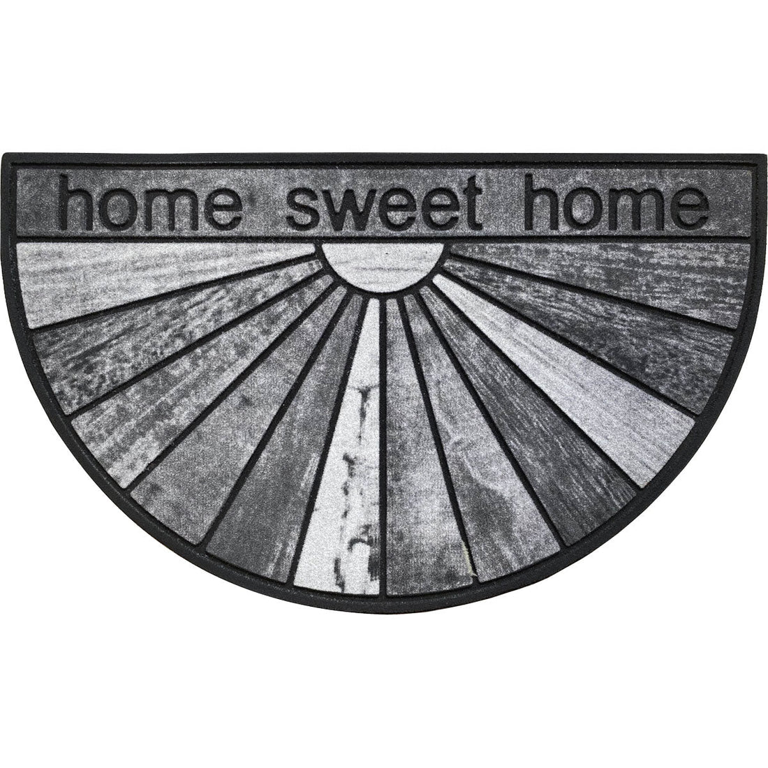 Preș de Intrare Exterior Half - Moon 45X75CM Cauciuc - Home Sweet Home Gris - Preș - Softambient