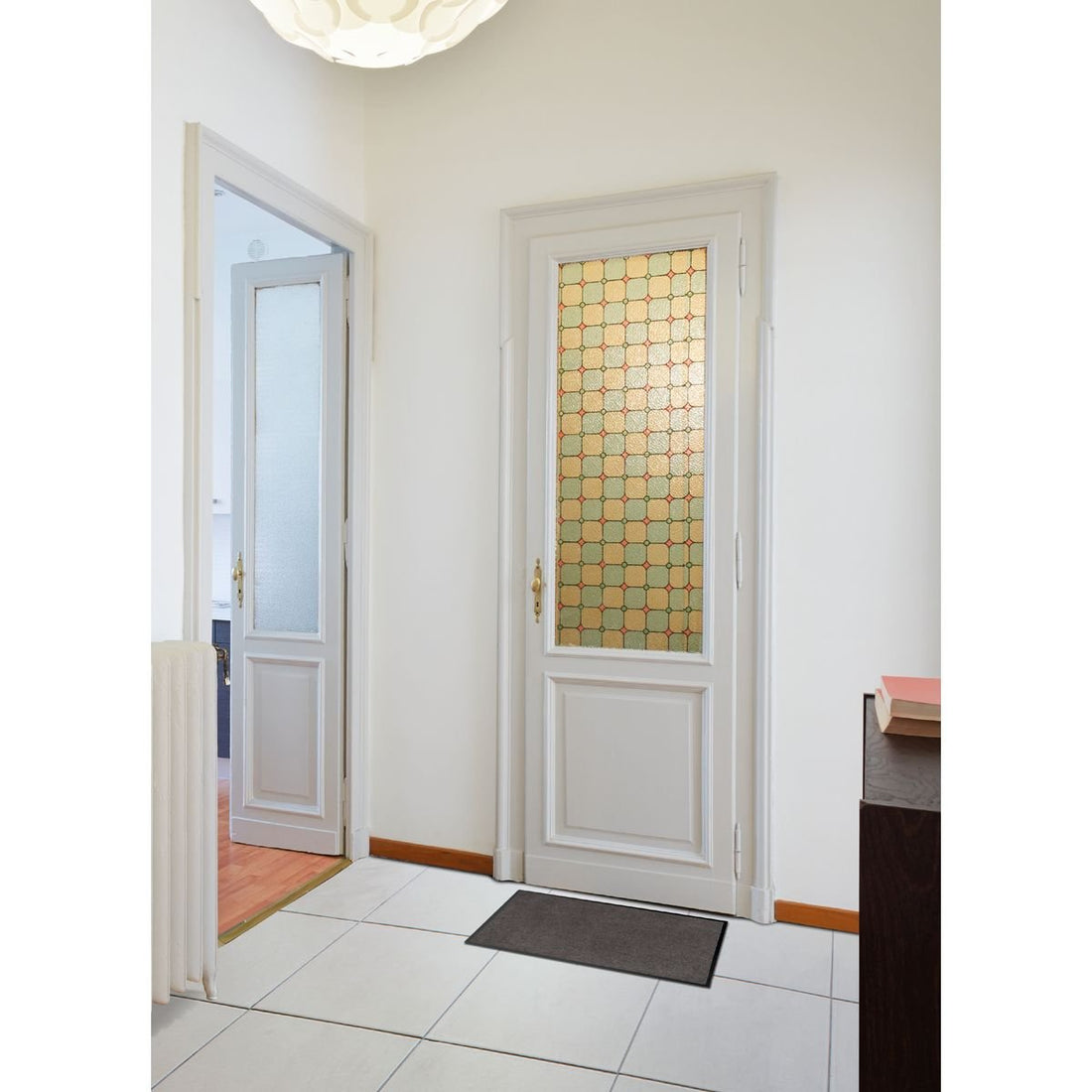 Preș de Intrare Interior Baptiste 80X120CM Poliamidă/Pvc Maro Cenușiu - Preș - Softambient