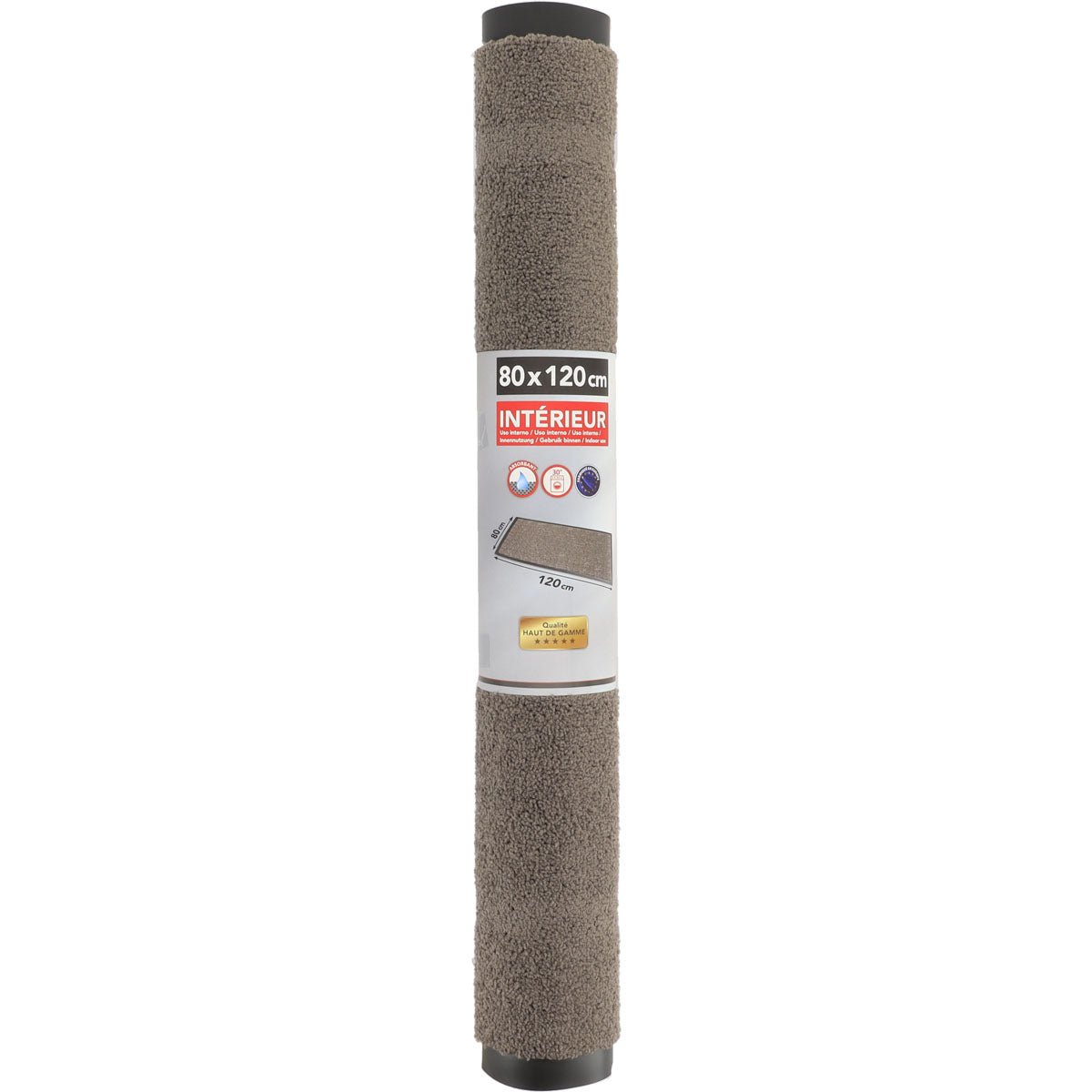 Preș de Intrare Interior Baptiste 80X120CM Poliamidă/Pvc Maro Cenușiu - Preș - Softambient