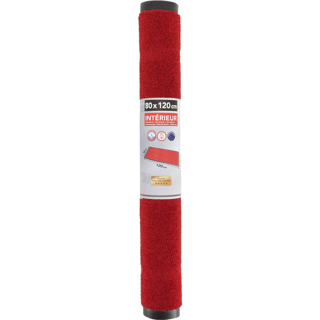 Preș de Intrare Interior Baptiste 80X120CM Poliamidă/Pvc Roșu - Preș - Softambient