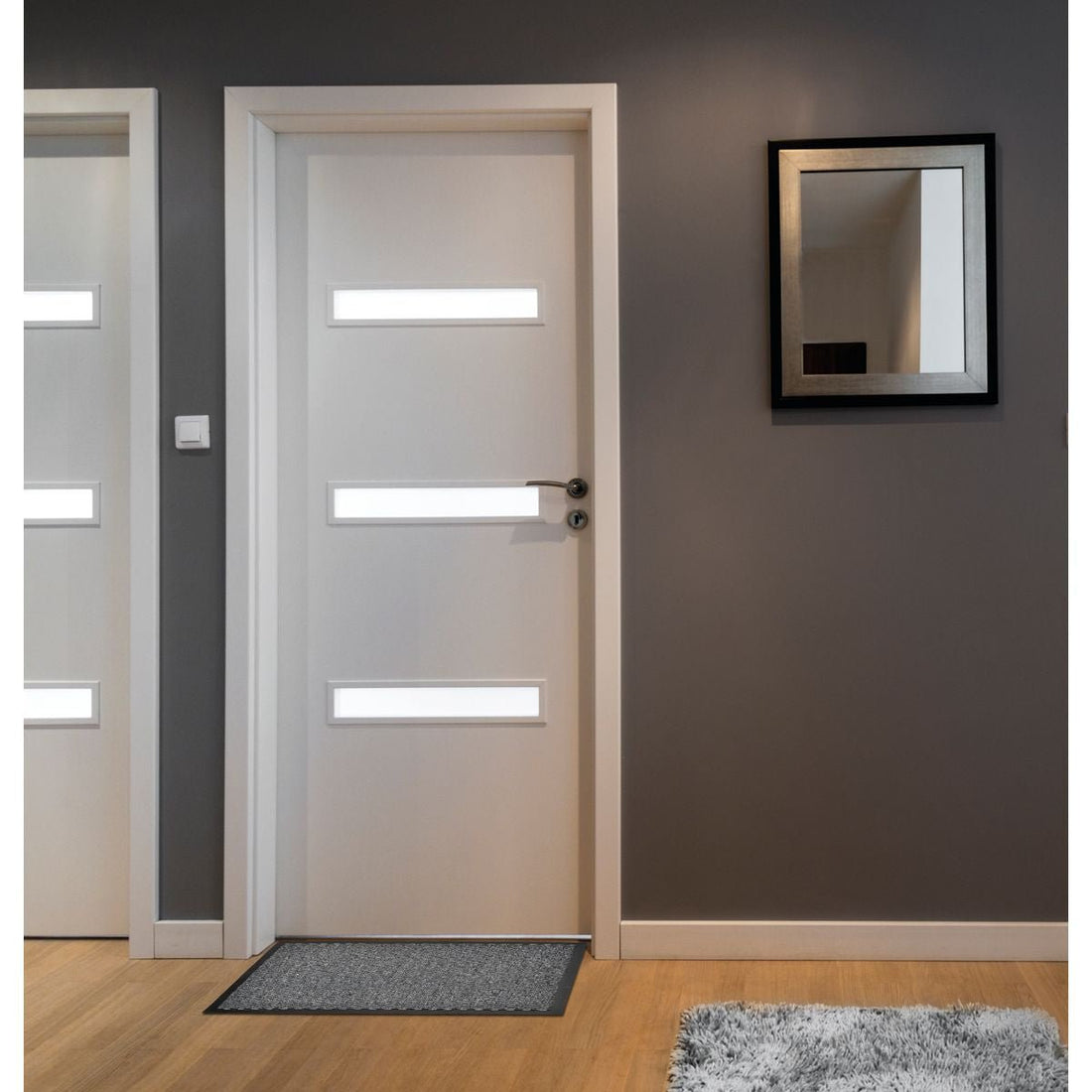 Preș de Intrare Interior Lisa 80X120CM Polipropilenă/Pvc - Gri - Preș - Softambient