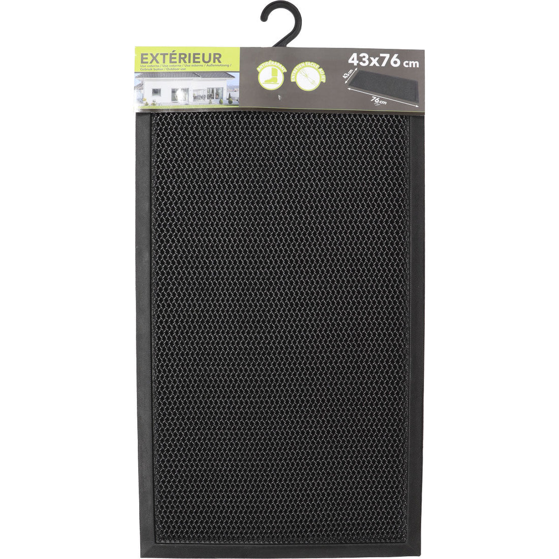 Preș Intrare Exterior 3D Grille 43X76CM Poliester/Tpe - Gri Negru - Preș - Softambient
