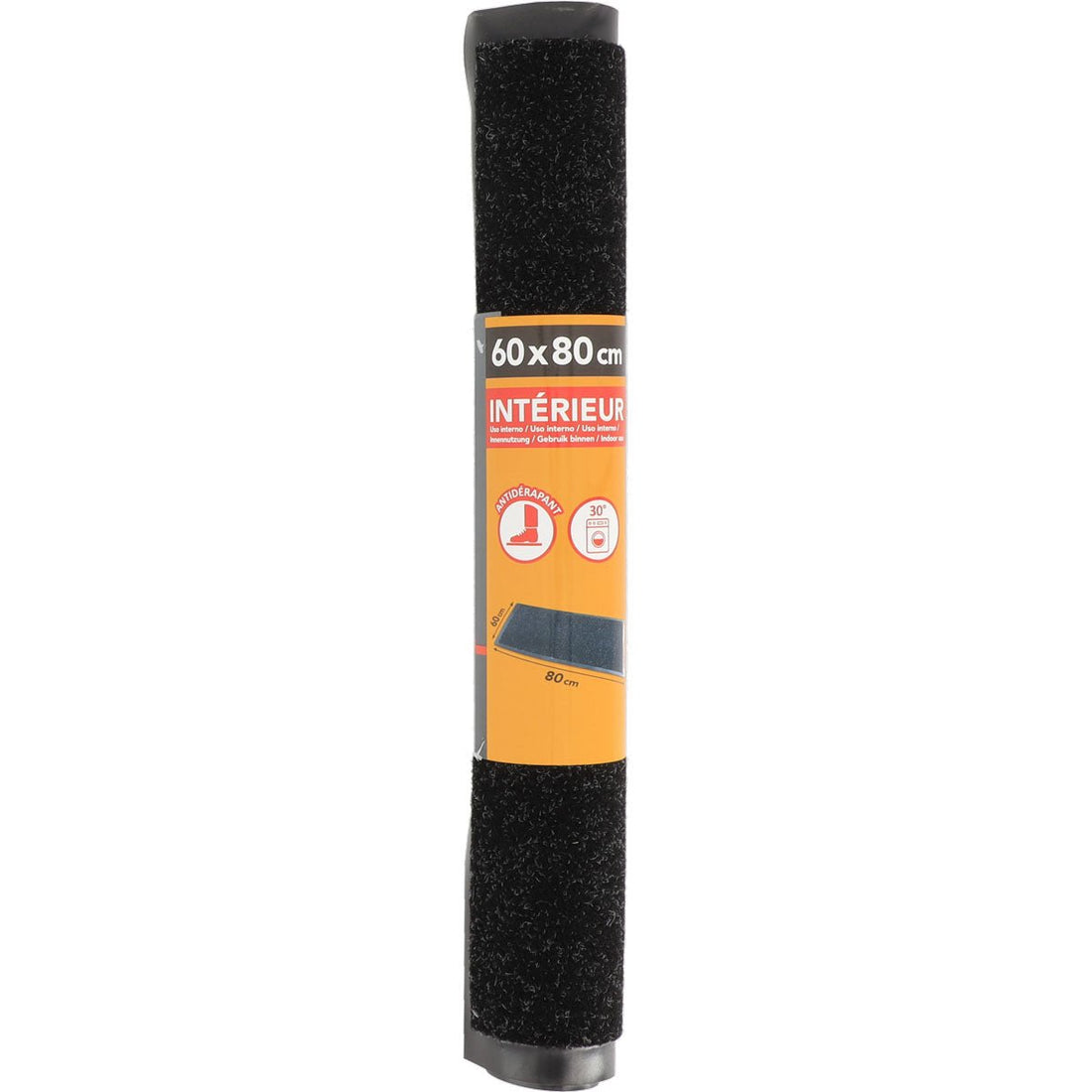 Preș Intrare Exterior 60X80CM Poliester/Pvc - Chine Negru - Preș - Softambient