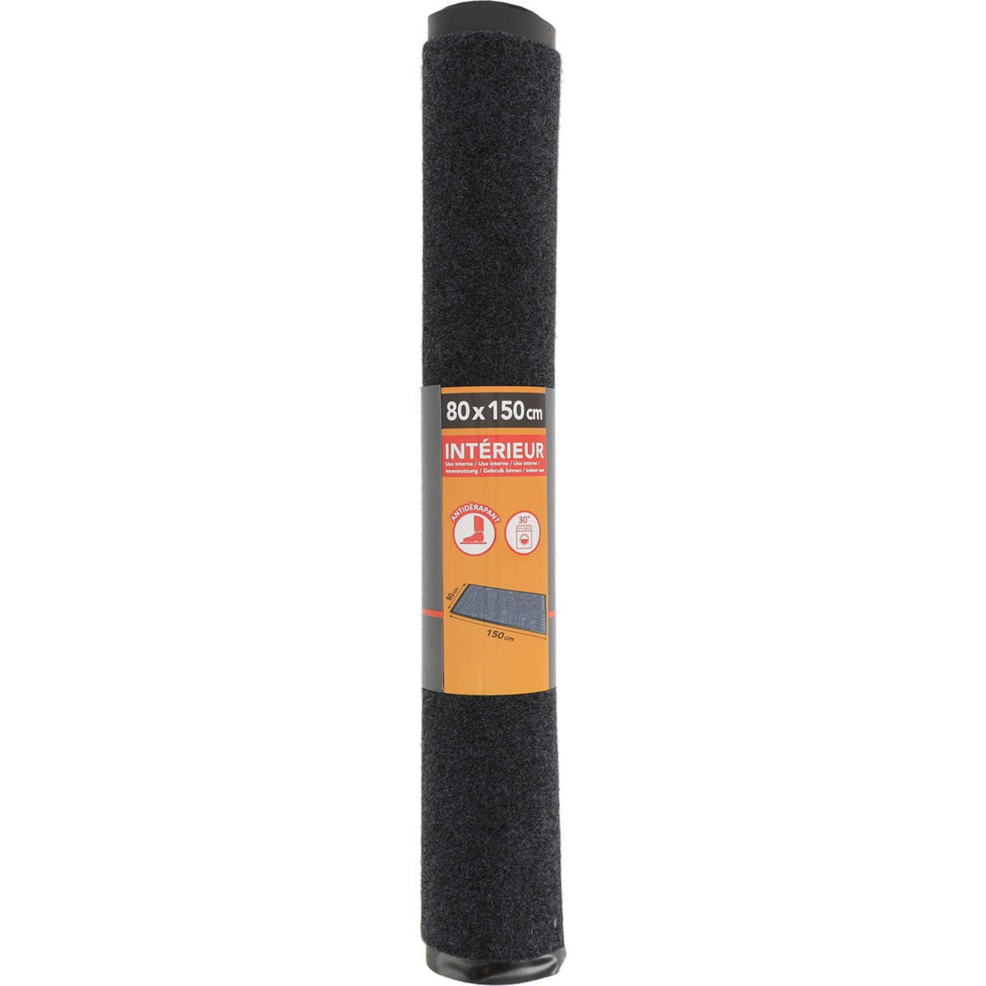 Preș Intrare Exterior 80X150CM Poliester/Pvc - Gri Mărunt - Preș - Softambient