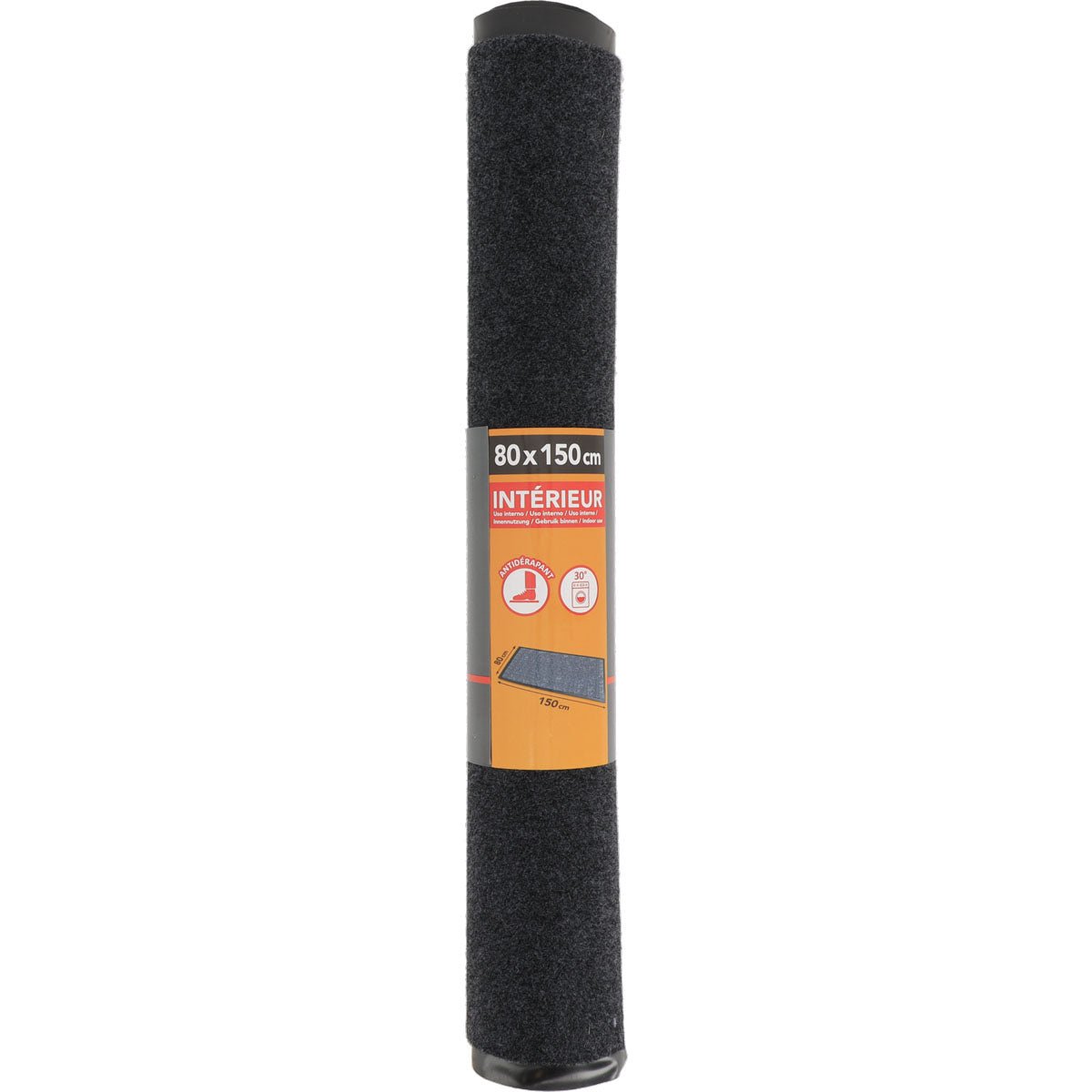 Preș Intrare Exterior 80X150CM Poliester/Pvc - Gri Mărunt - Preș - Softambient