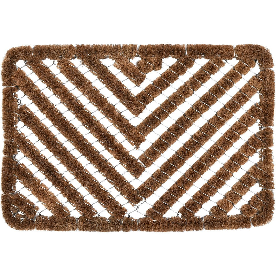 Preș Intrare Exterior Adăpostit 40X60CM Coco/Otel - Natural - Preș - Softambient