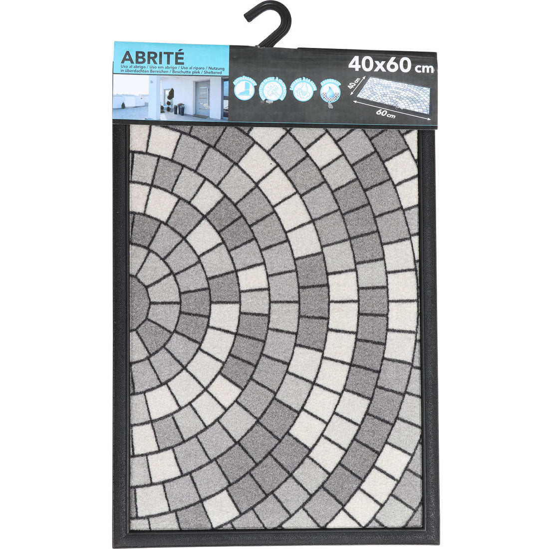 Preș Intrare Exterior Adăpostit 40X60CM Nailon/Cauciuc - Mosaique - Preș - Softambient
