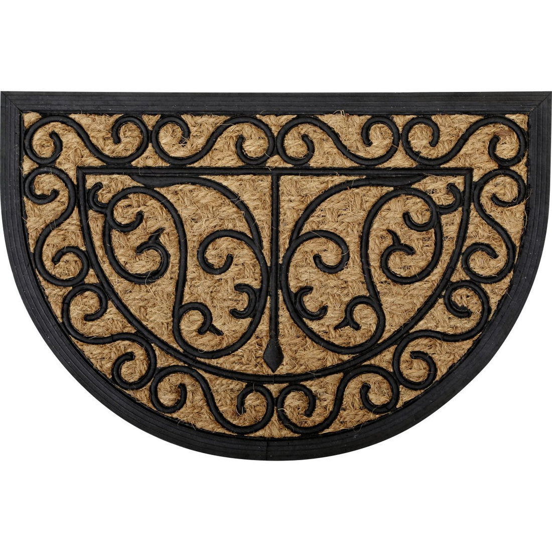 Preș Intrare Exterior Adăpostit Harry Half - Moon 40X60CM Coco/Cauciuc - Arabesque - Preș - Softambient