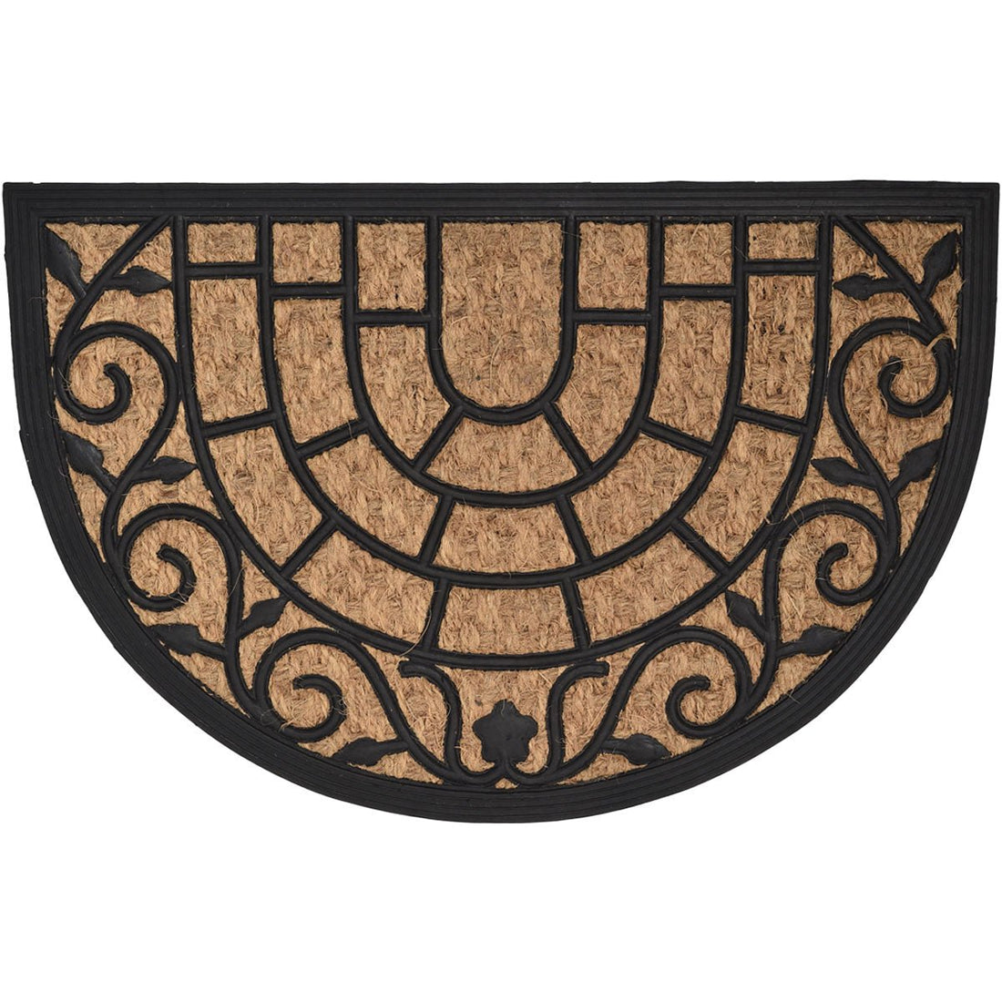Preș Intrare Exterior Adăpostit Harry Half - Moon 40X60CM Coco/Cauciuc - Natural - Preș - Softambient