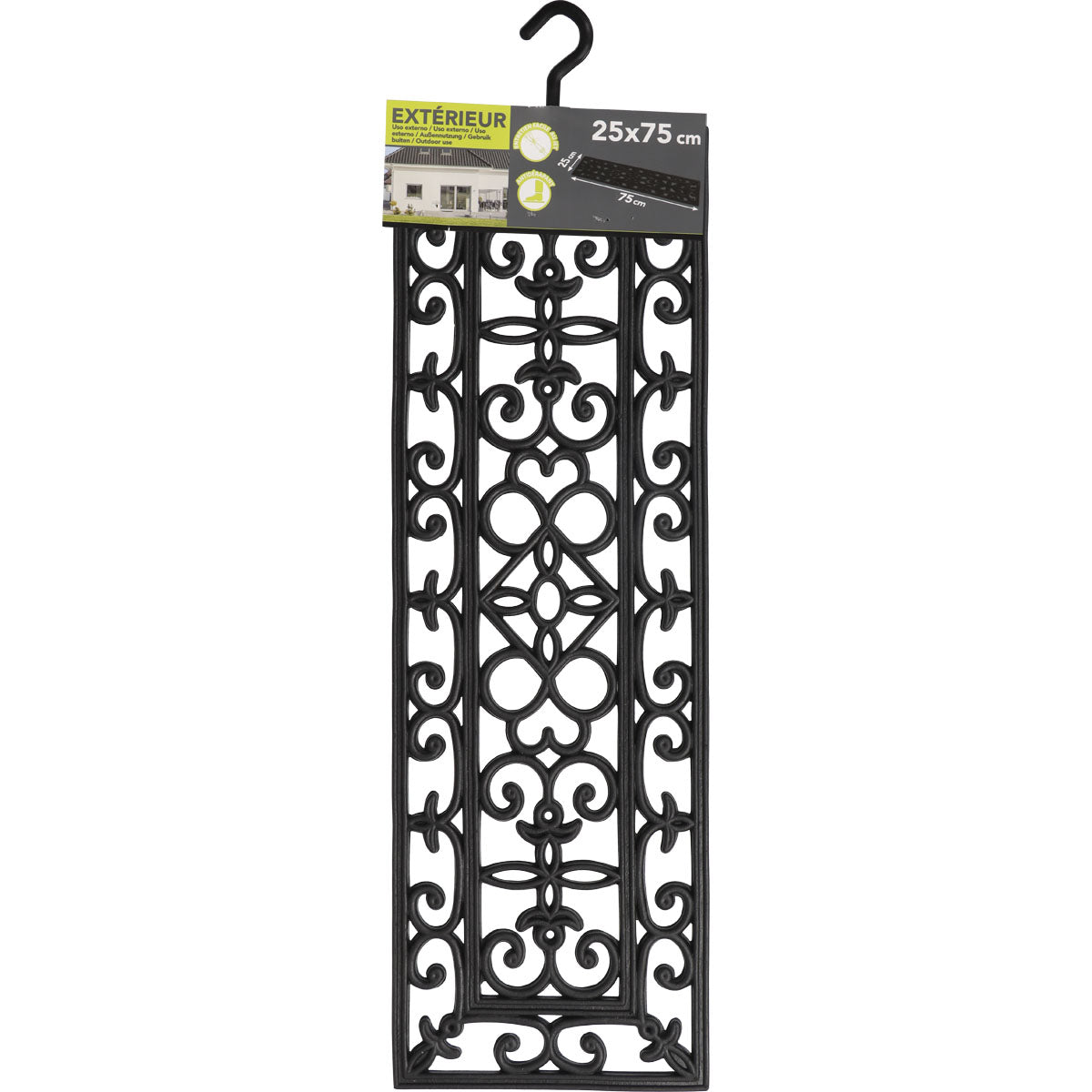 Preș Intrare Exterior Elsa 25X75CM Cauciuc - Negru - Preș - Softambient
