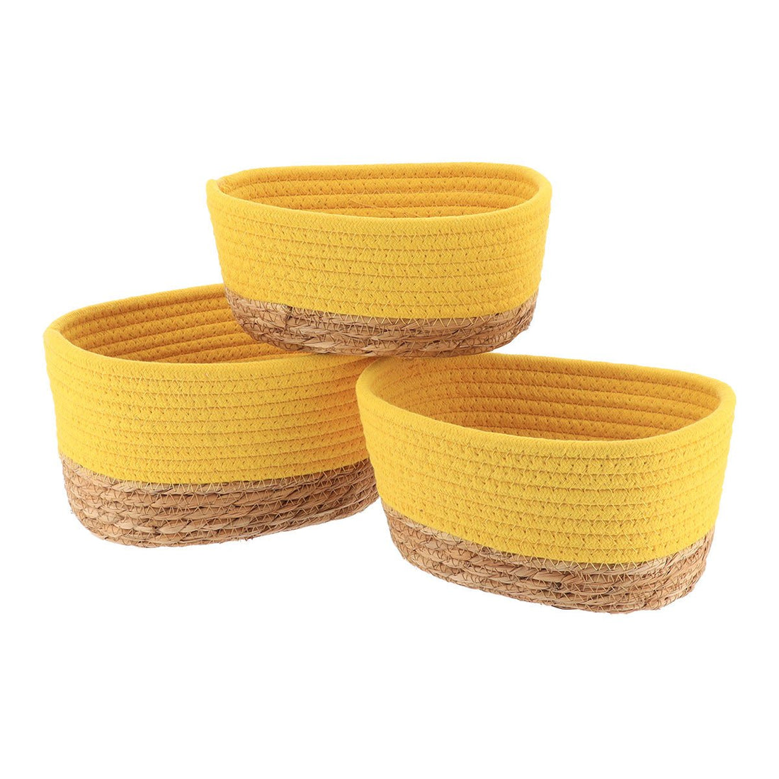 Set 3 Cosuri Dreptunghiulare Galben - Set coșuri - Softambient