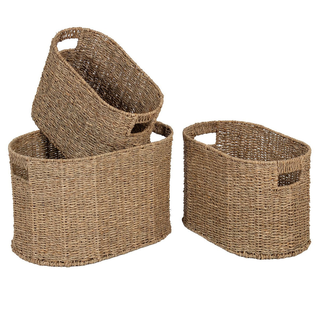 Set 3 Cufere Ovale Natural - Set coșuri - Softambient