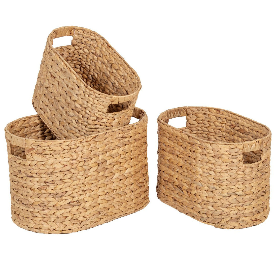 Set 3 Cutii Ovale - Natural - Set coșuri - Softambient