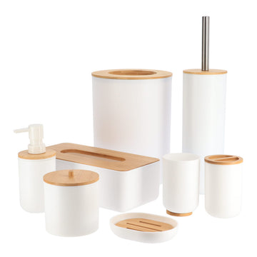 Set Complet Alb Bamus - Set baie - Softambient