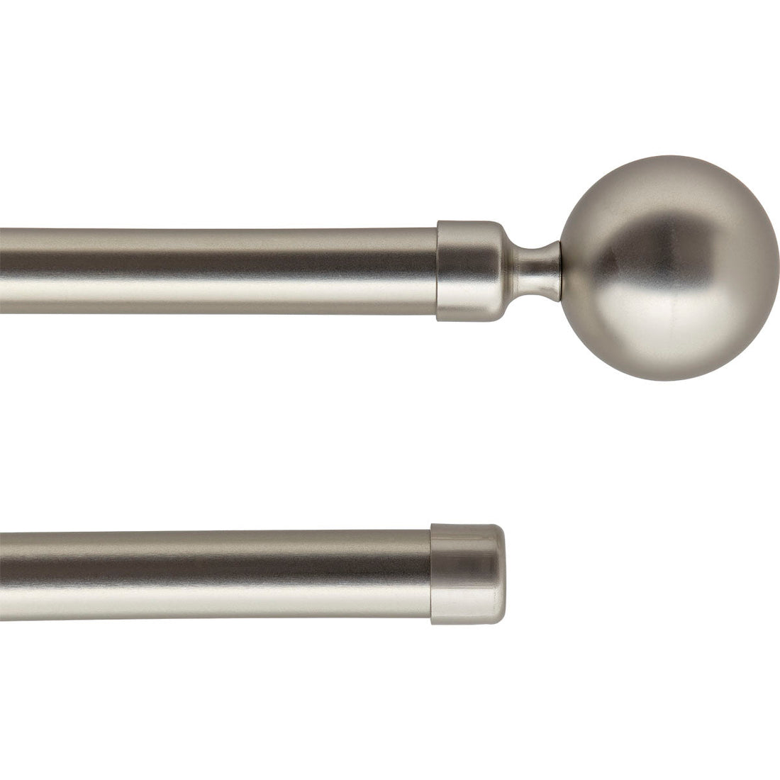 Set Galerie Dublă Extensibilă 120 - 210 CM Paloma Φ19MM - Argintiu - Set galerie extensibilă - Softambient