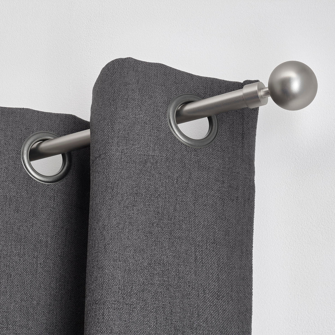 Set Galerie Extensibilă 120 - 210 CM Maia Φ19MM - Argintiu - Set galerie extensibilă - Softambient