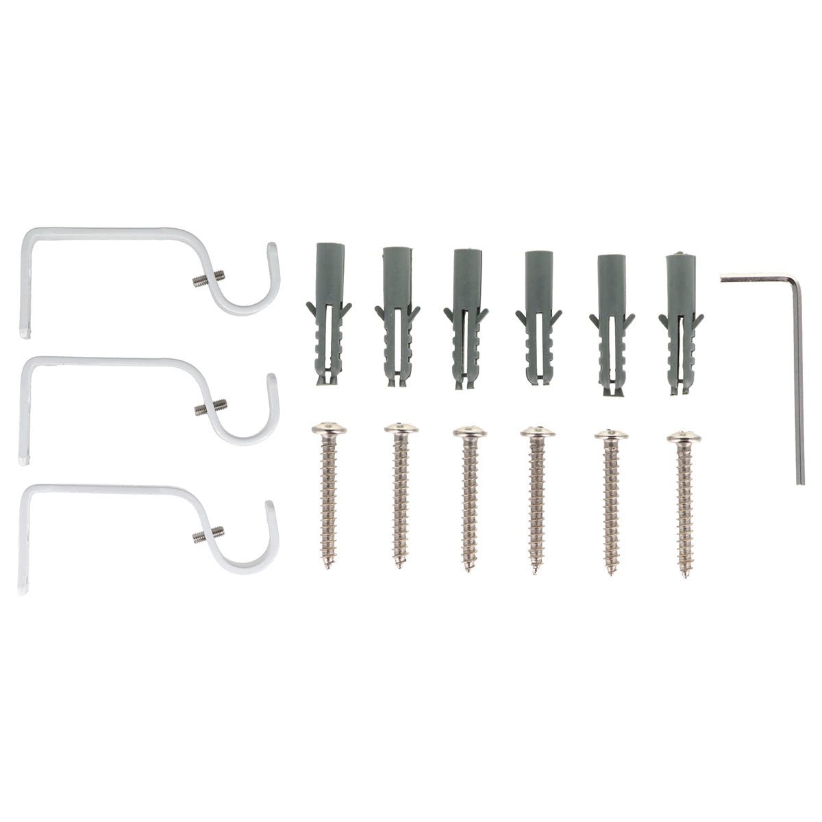 Set Galerie Extensibilă 120 - 210 CM Strass Φ19MM - Alb - Set galerie extensibilă - Softambient