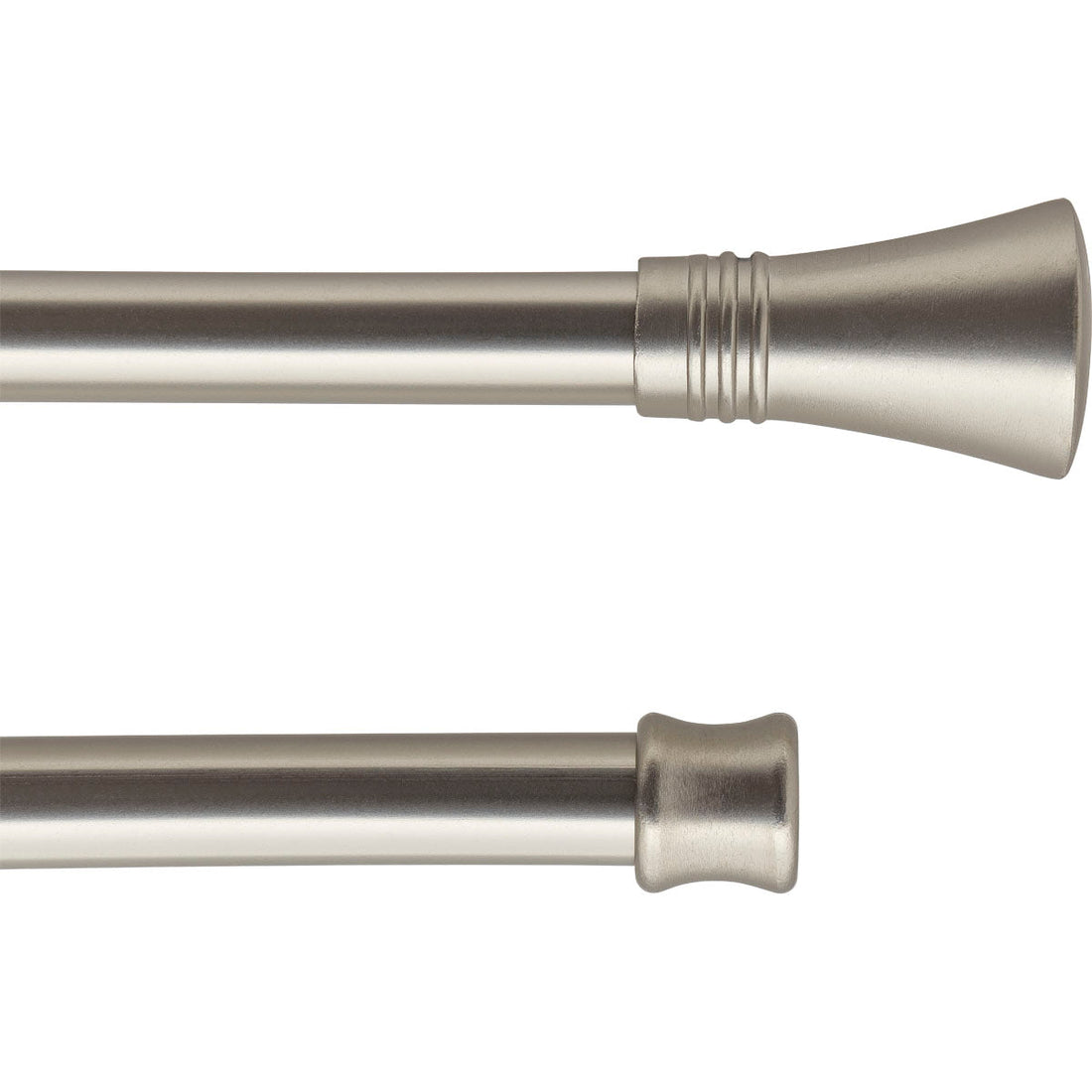 Set Galerie Extensibilă Dublă 120 - 210 CM Lotus Φ19MM - Argintiu - Set galerie extensibilă - Softambient