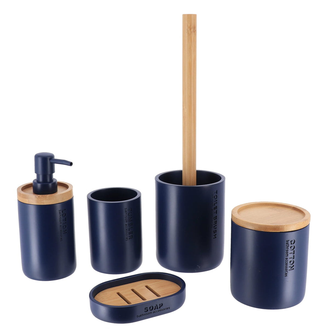 Set Polirasina Albastru Navy - Set baie - Softambient