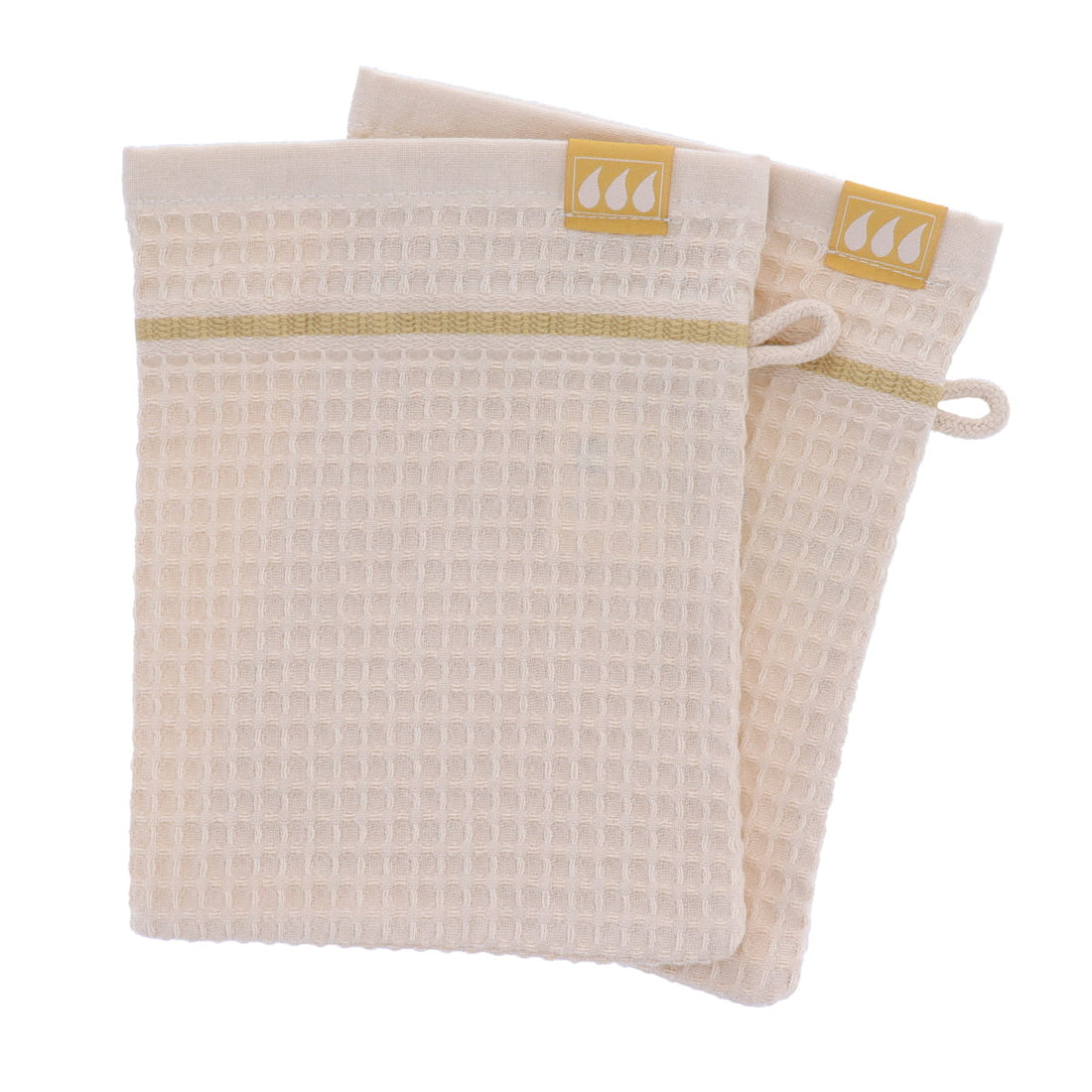 set 2 mănuși baie 15x21cm 100% bumbac – finisaj waffle bej