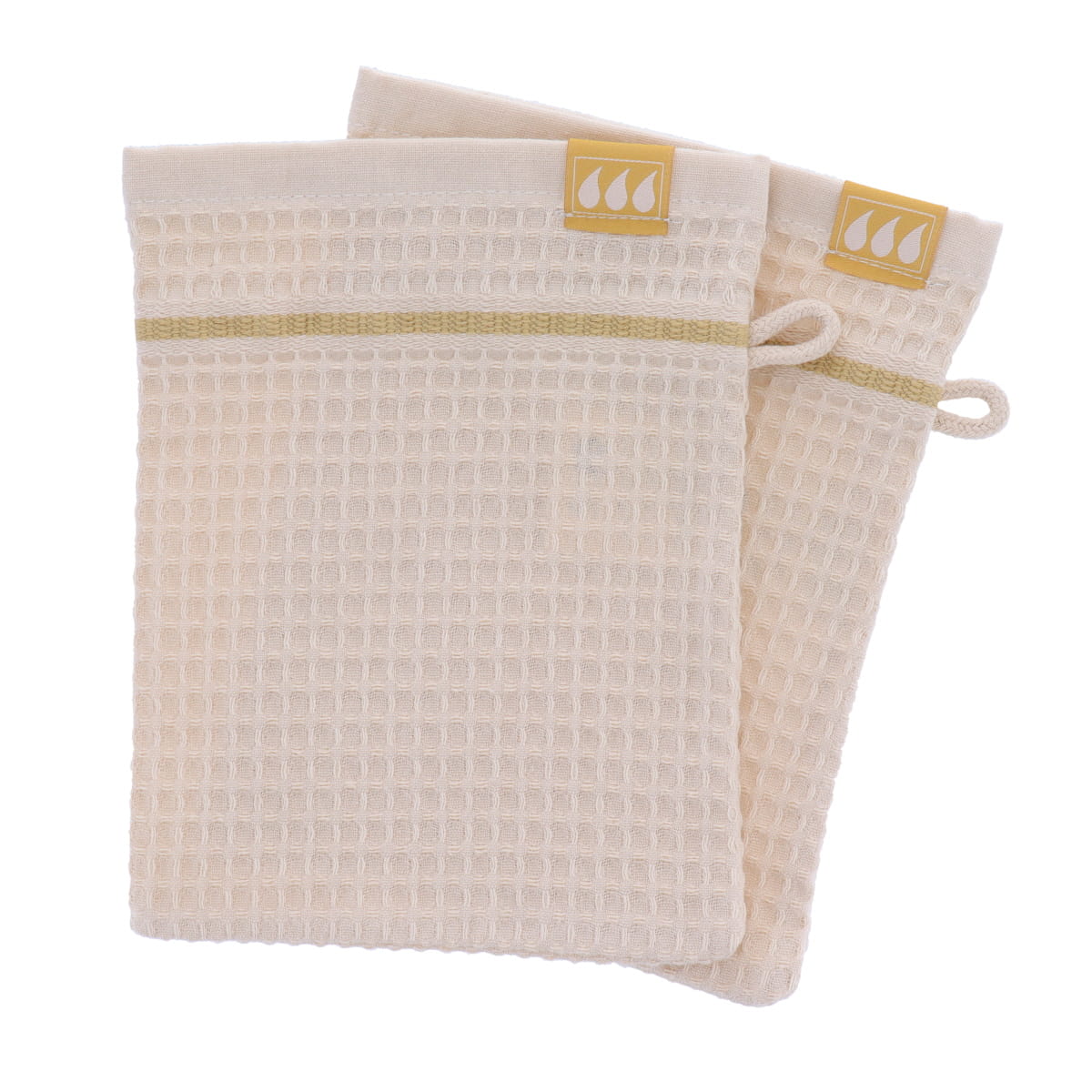 set 2 mănuși baie 15x21cm 100% bumbac – finisaj waffle bej