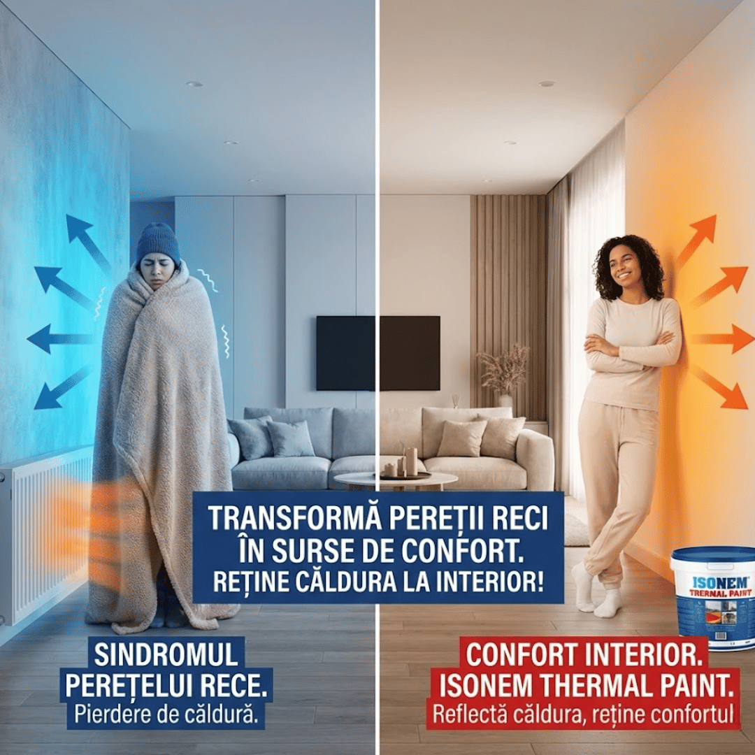 Vopsea Lavabilă - Albă - cu Izolație Termică și Fonică - THERMAL PAINT