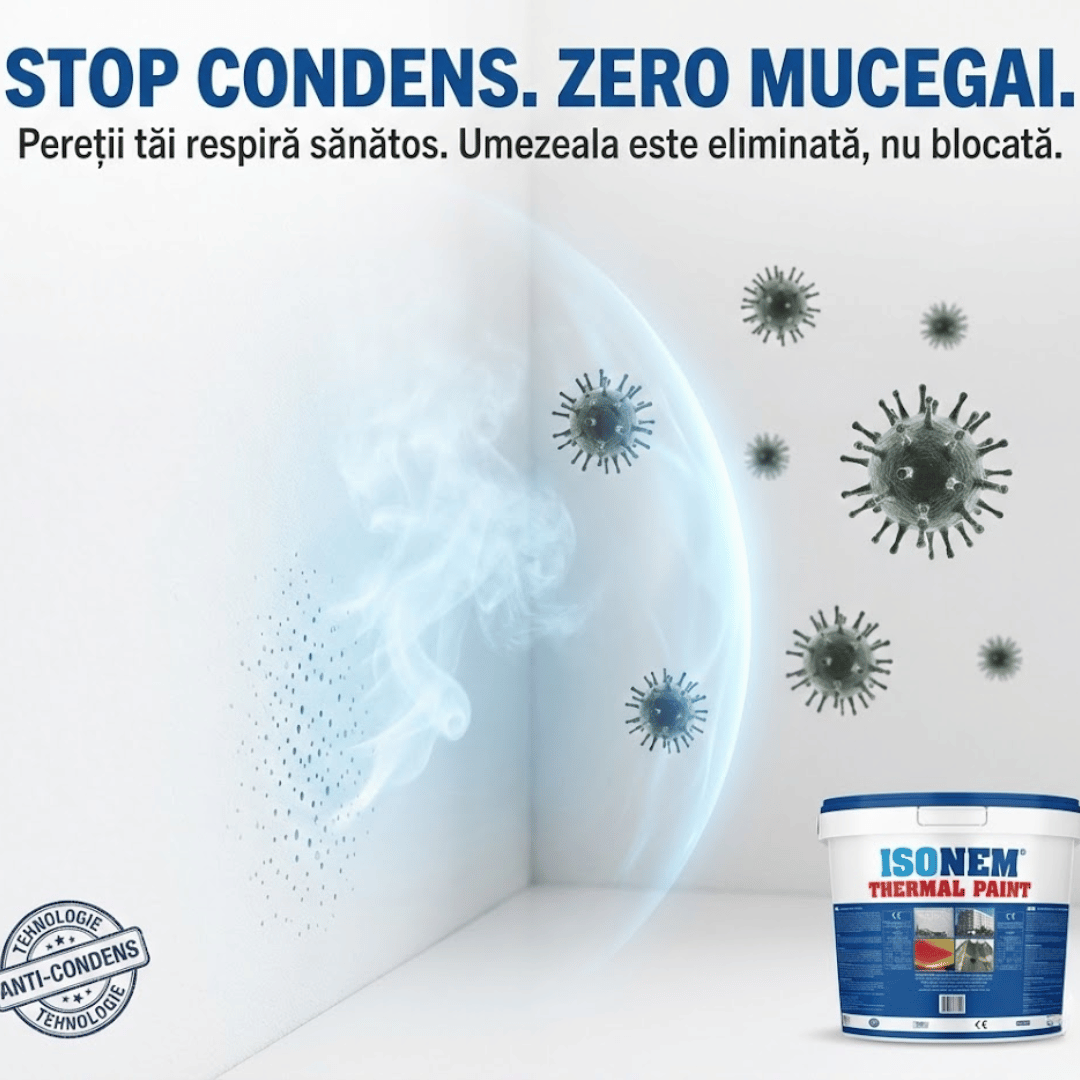 Vopsea Lavabilă - Albă - cu Izolație Termică și Fonică - THERMAL PAINT
